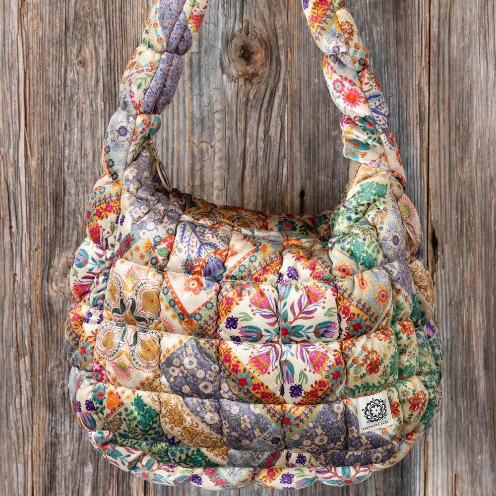 NATURAL LIFE Puffy Velvet Fit-It-All Bag